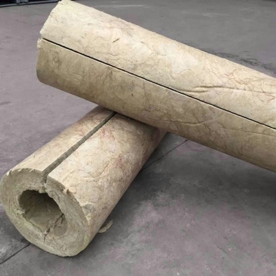 CE Certified Fire-Resistant Hydrophobic Rock Wool Insulation Pipes Made in China Different Sizes Glass Fiber Material