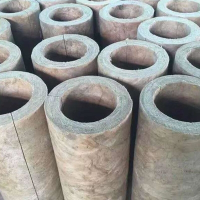 CE Certified Fire-Resistant Hydrophobic Rock Wool Insulation Pipes Made in China Different Sizes Glass Fiber Material