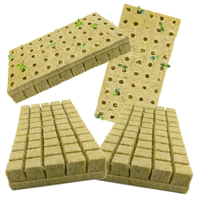 Modern 200x200x200mm Agricultural Soilless Rock Wool Planting Blocks Heat Insulation Material Hydrophobic Surface for Warehouses