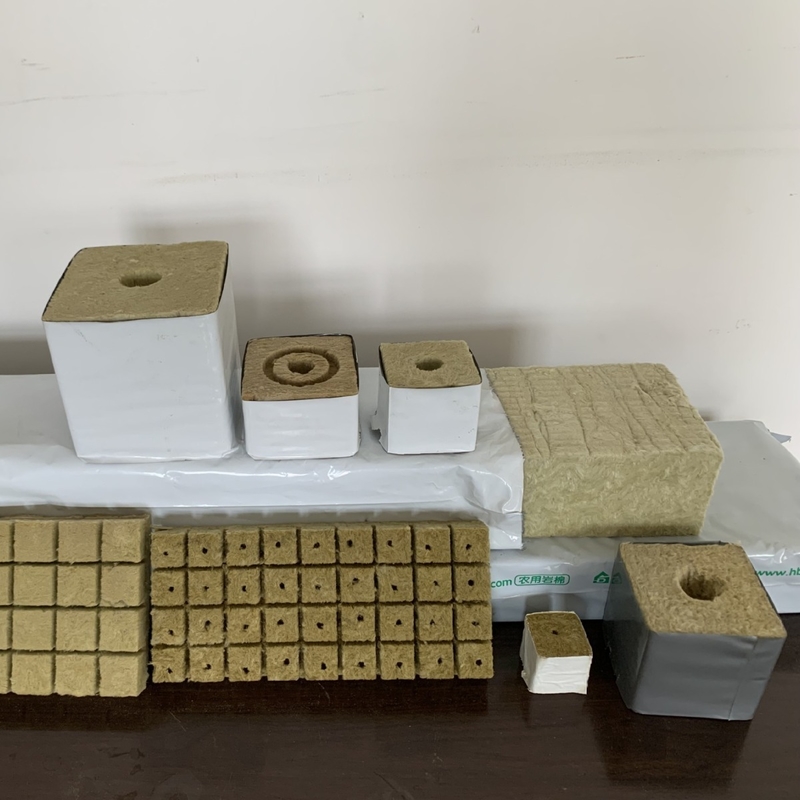 40mm Independent Basalt Rock Wool Blocks for Seedling Cultivation Planting Rock Wool Coated Products Square Sheet Shape